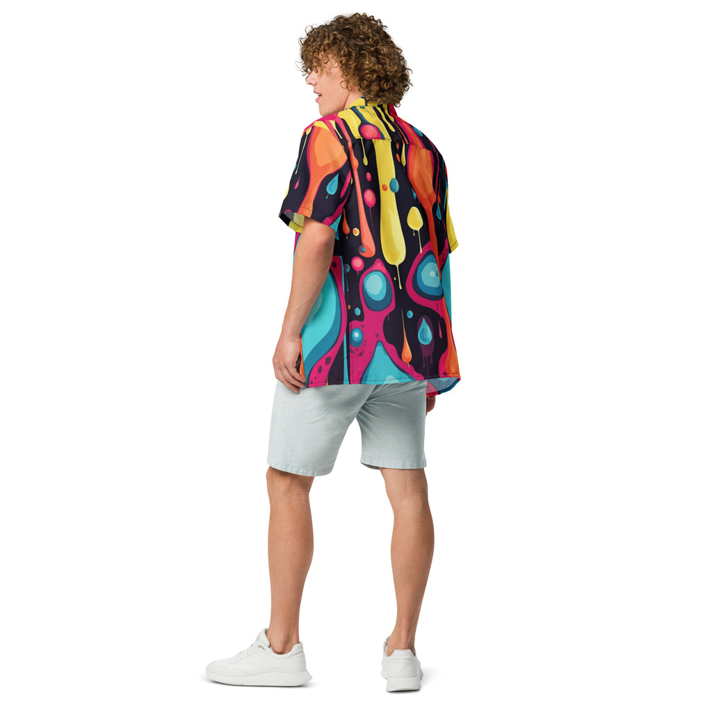 Splatterpaint Fun Button - Up | Colorful Art Shirt | Caster Coast - Caster Coast