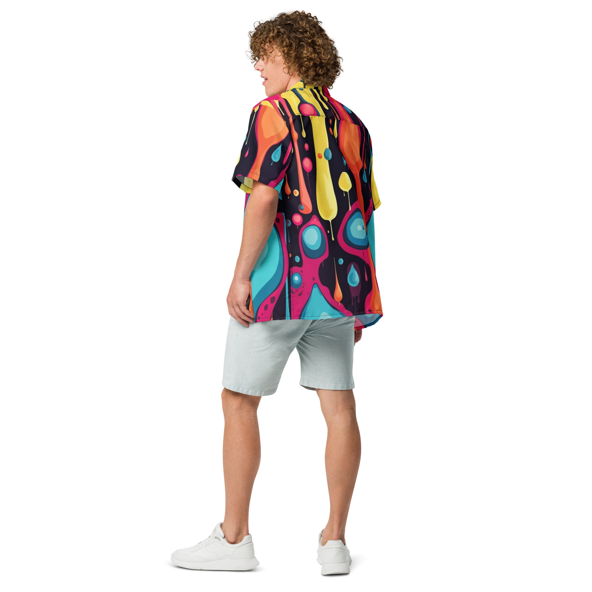 Splatterpaint Fun Button - Up | Colorful Art Shirt | Caster Coast - Caster Coast