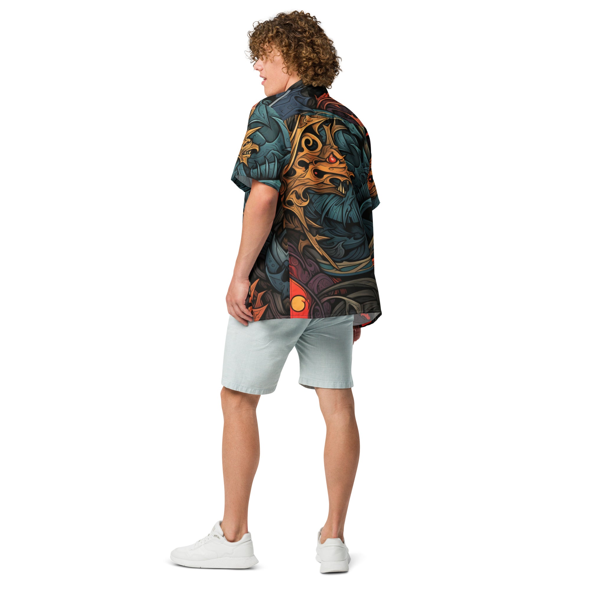 The Dragon Lord Button - Up Shirt | Fantasy Dragon Shirt - Caster Coast