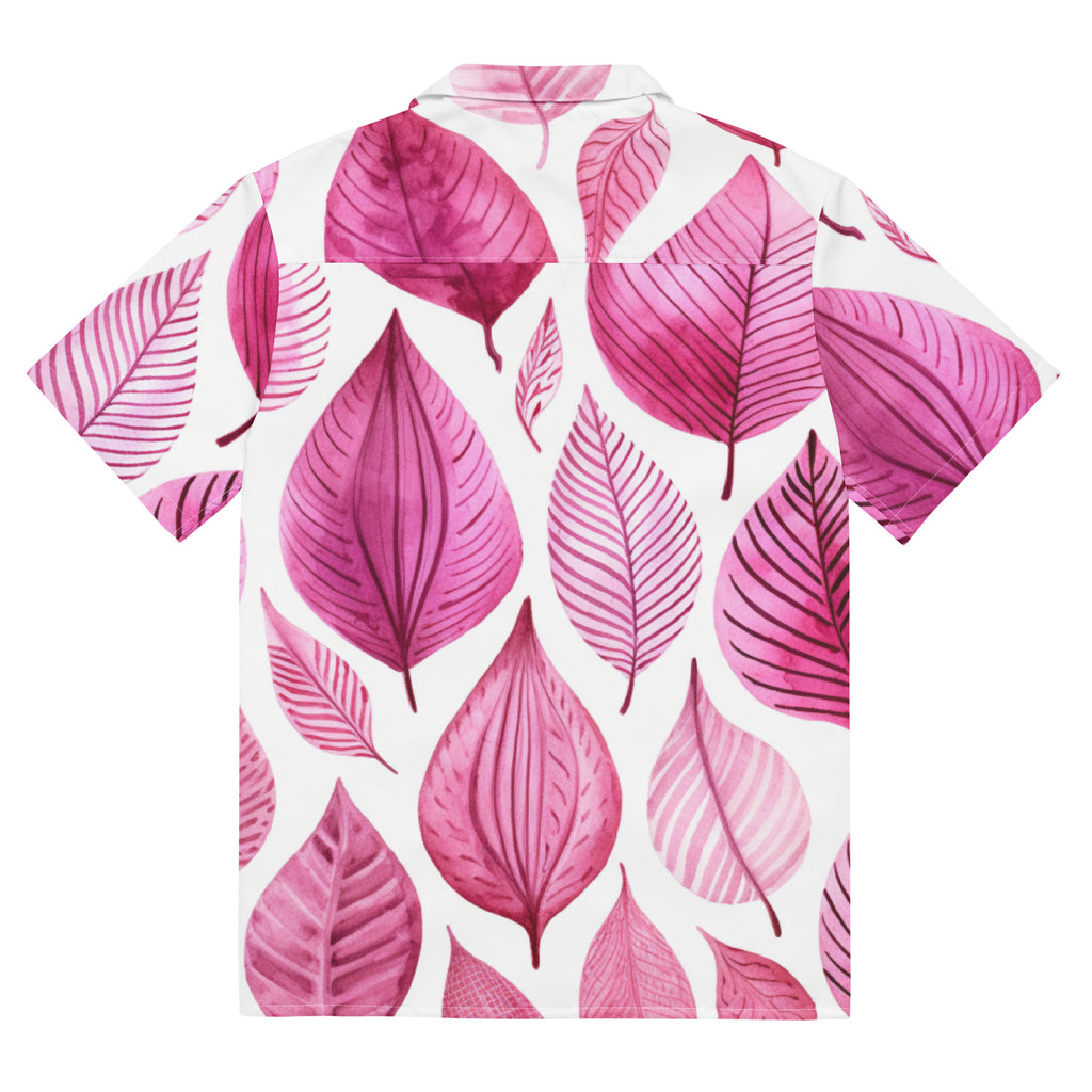 Pink Palm Button - Up Shirt | UPF50+ Summer Shirt - Caster Coast