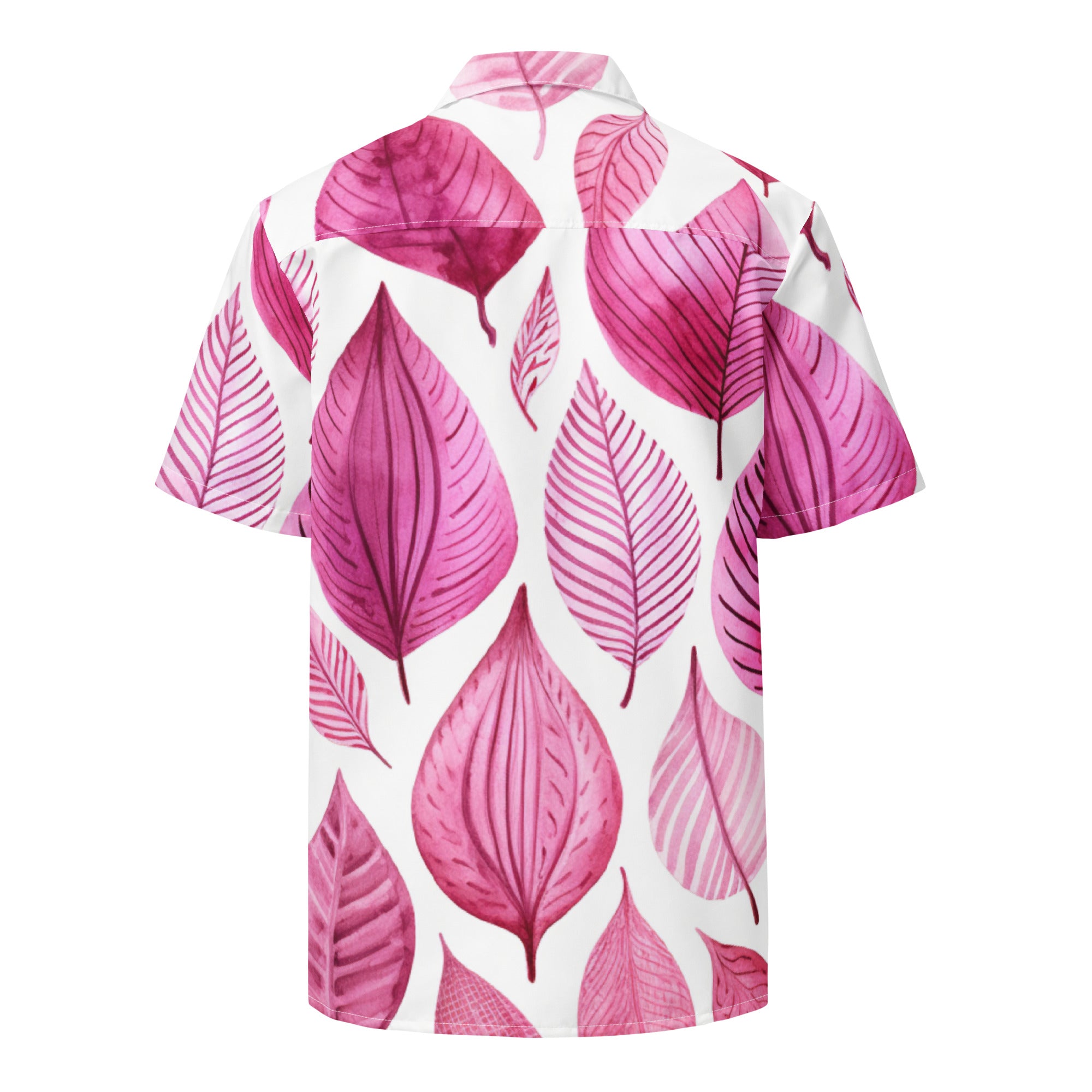 Pink Palm Button - Up Shirt | UPF50+ Summer Shirt - Caster Coast