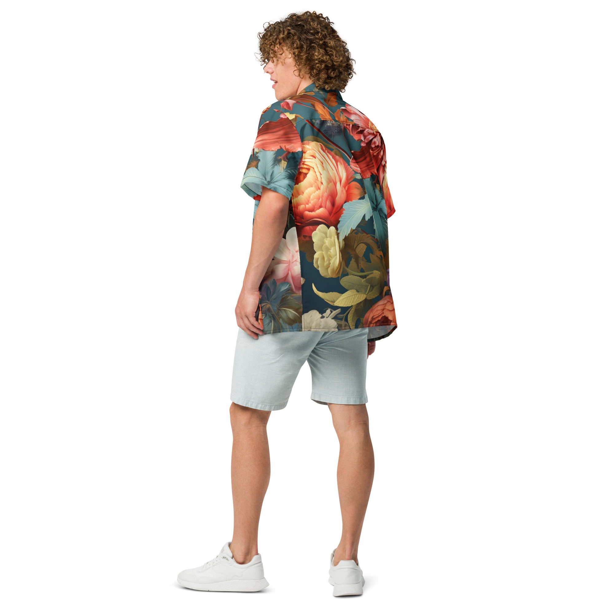 NPC Vacation Shirt | Funny Gamer Dad Floral Button - Up - Caster Coast