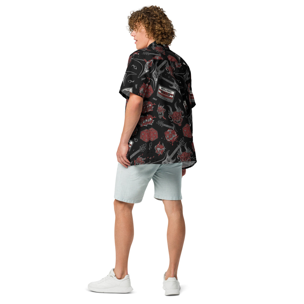 Hellfire Club Button - Up Shirt | Stranger Things Inspired D&D Club Gear - Caster Coast
