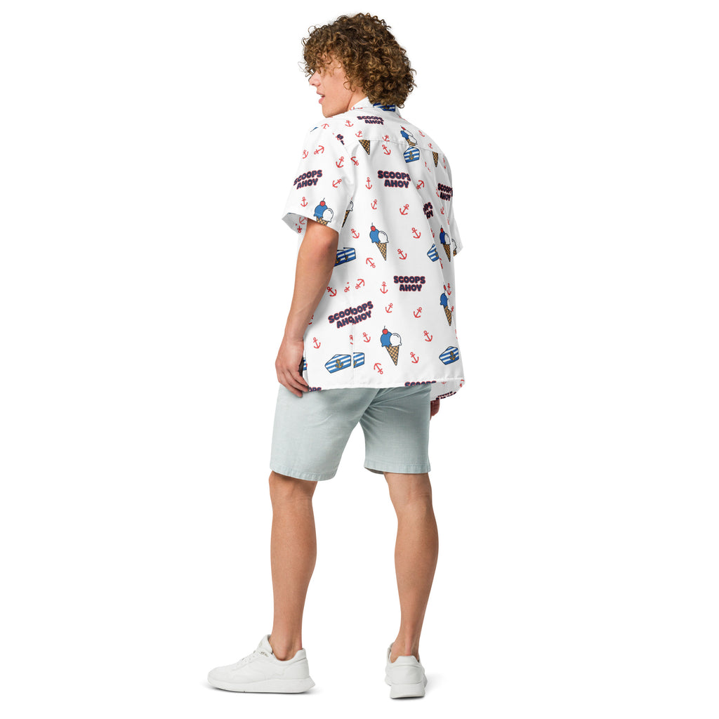 Scoops Ahoy Uniform Button - Up | Stranger Things Inspired Hawkins Shirt - Caster Coast