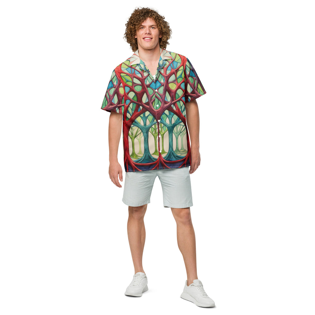 Forest of Colors Button - Up Shirt | Colorful Nature Shirt - Caster Coast