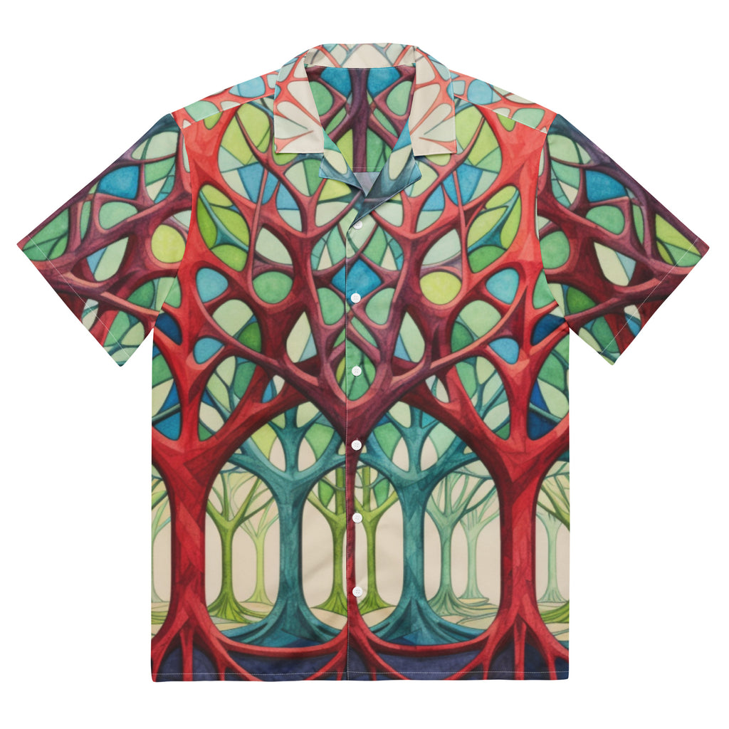 Forest of Colors Button - Up Shirt | Colorful Nature Shirt - Caster Coast