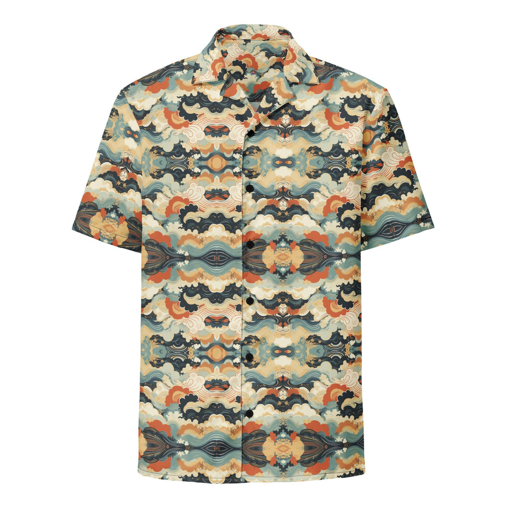 Cloud Wave Button - Up Shirt | Sky & Clouds Shirt - Caster Coast