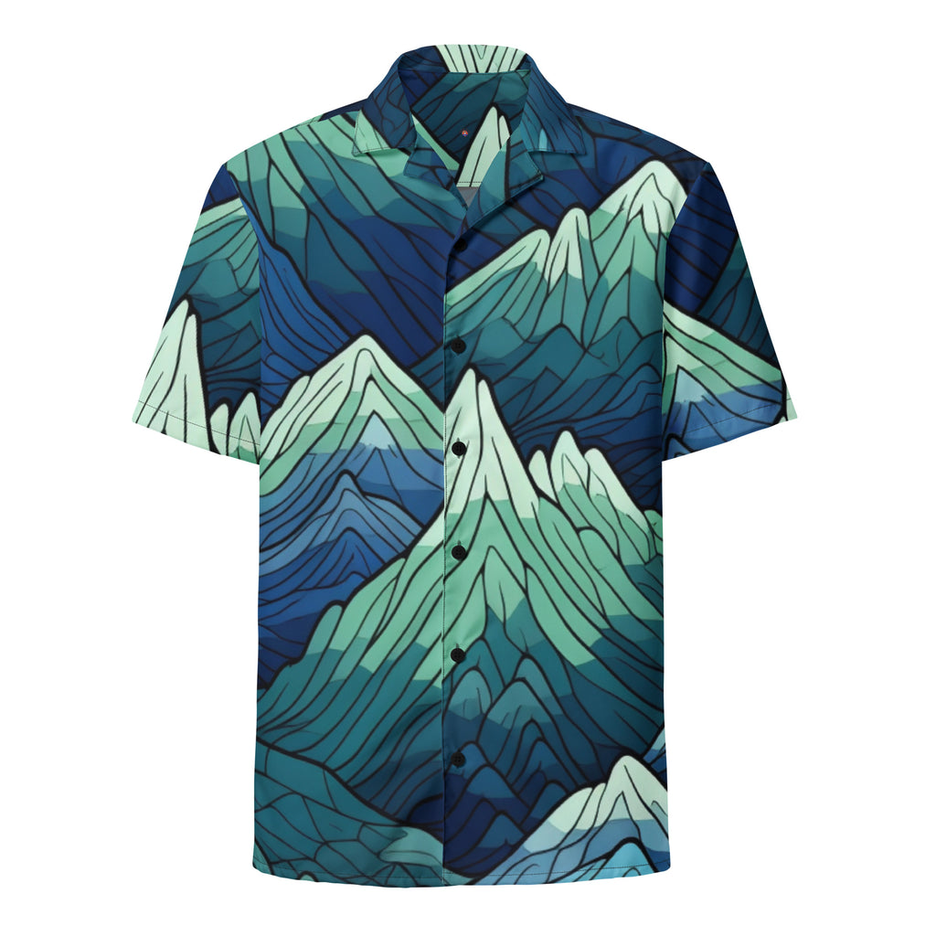 Fantasy Mountains Button - Up Shirt | Epic Landscape Shirt - Caster Coast
