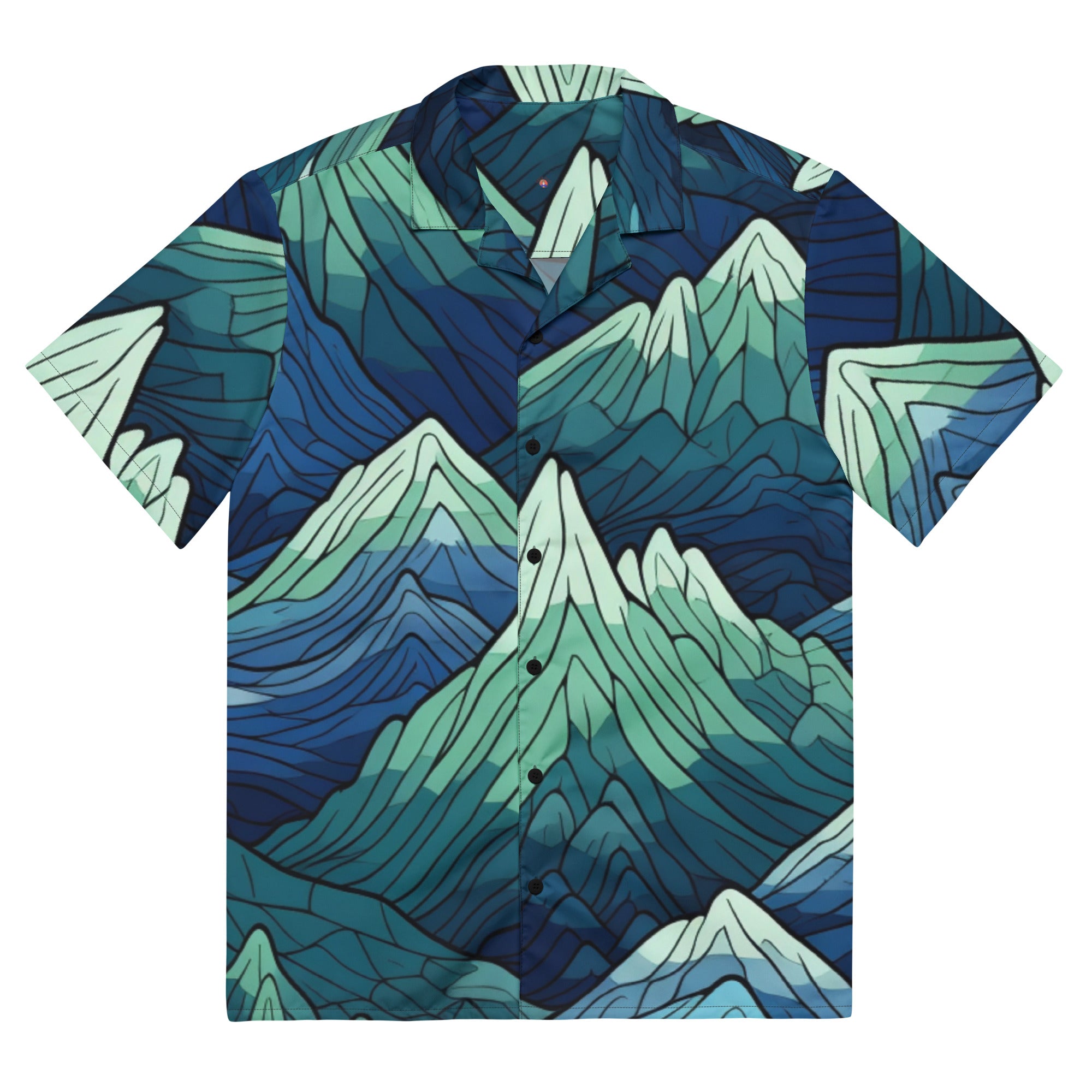 Fantasy Mountains Button - Up Shirt | Epic Landscape Shirt - Caster Coast