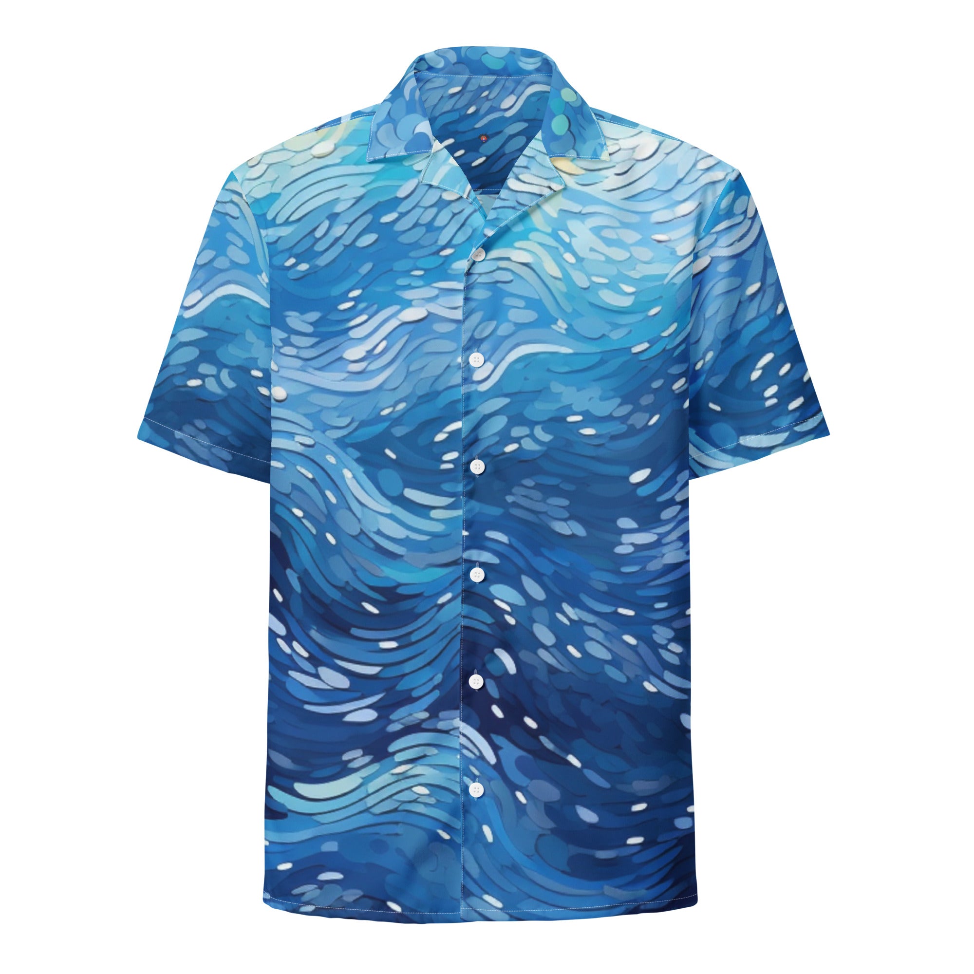Cool Wave Button - Up Shirt | Ocean Wave Shirt - Caster Coast