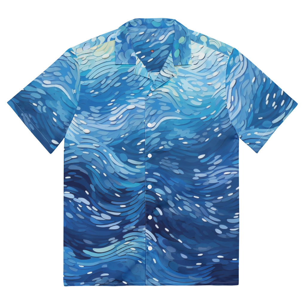 Cool Wave Button - Up Shirt | Ocean Wave Shirt - Caster Coast