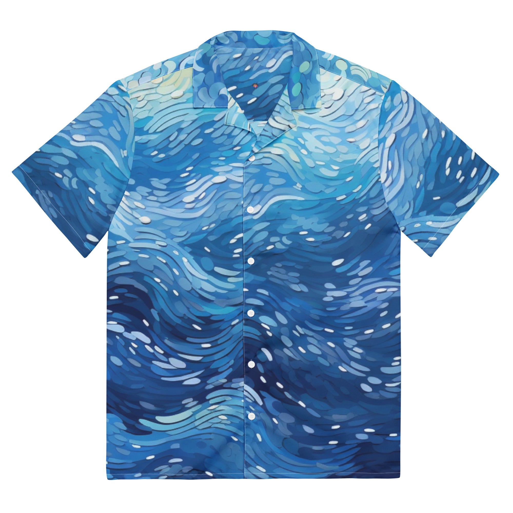 Cool Wave Button - Up Shirt | Ocean Wave Shirt - Caster Coast