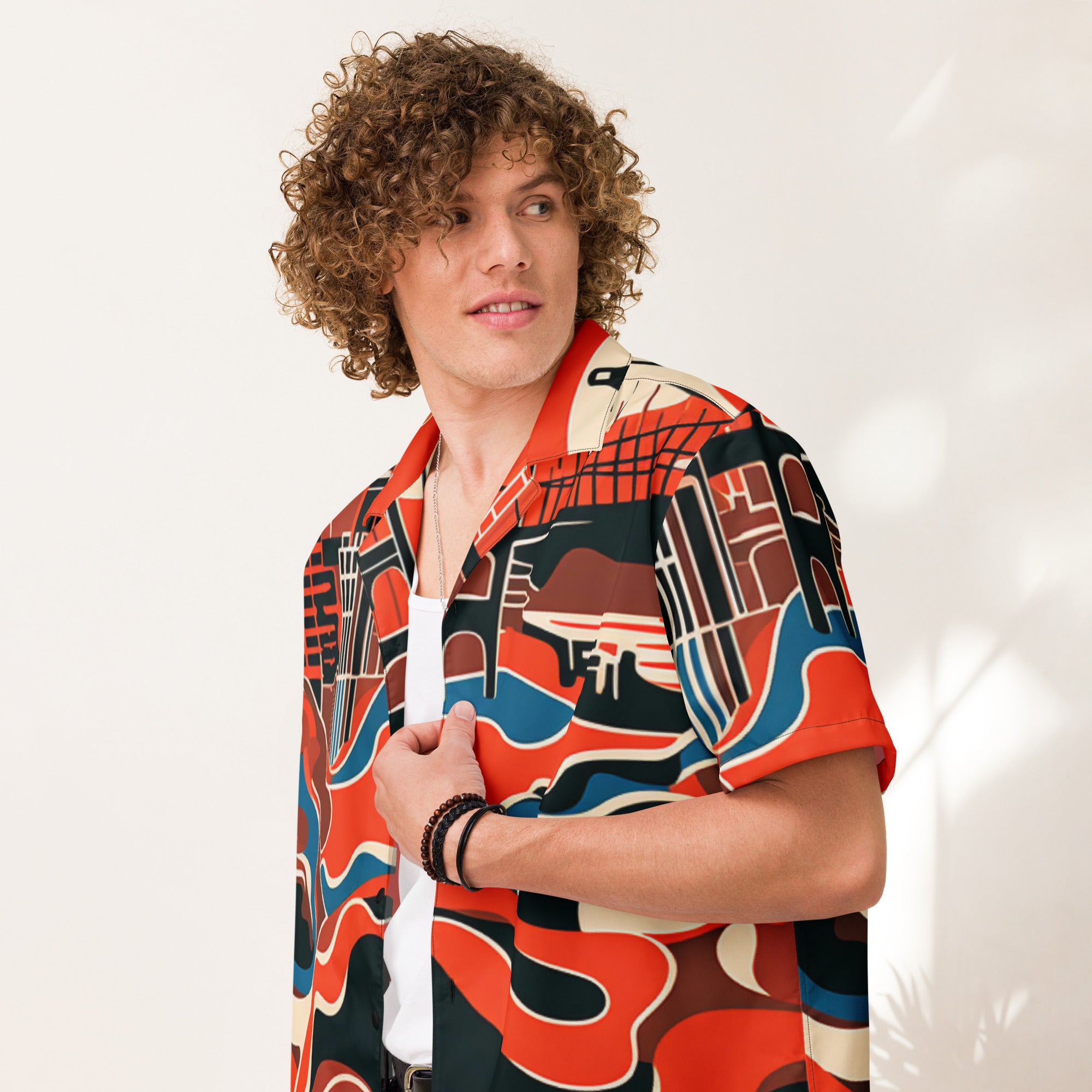 SF Fan Button-Up Shirt | Baseball Shirt