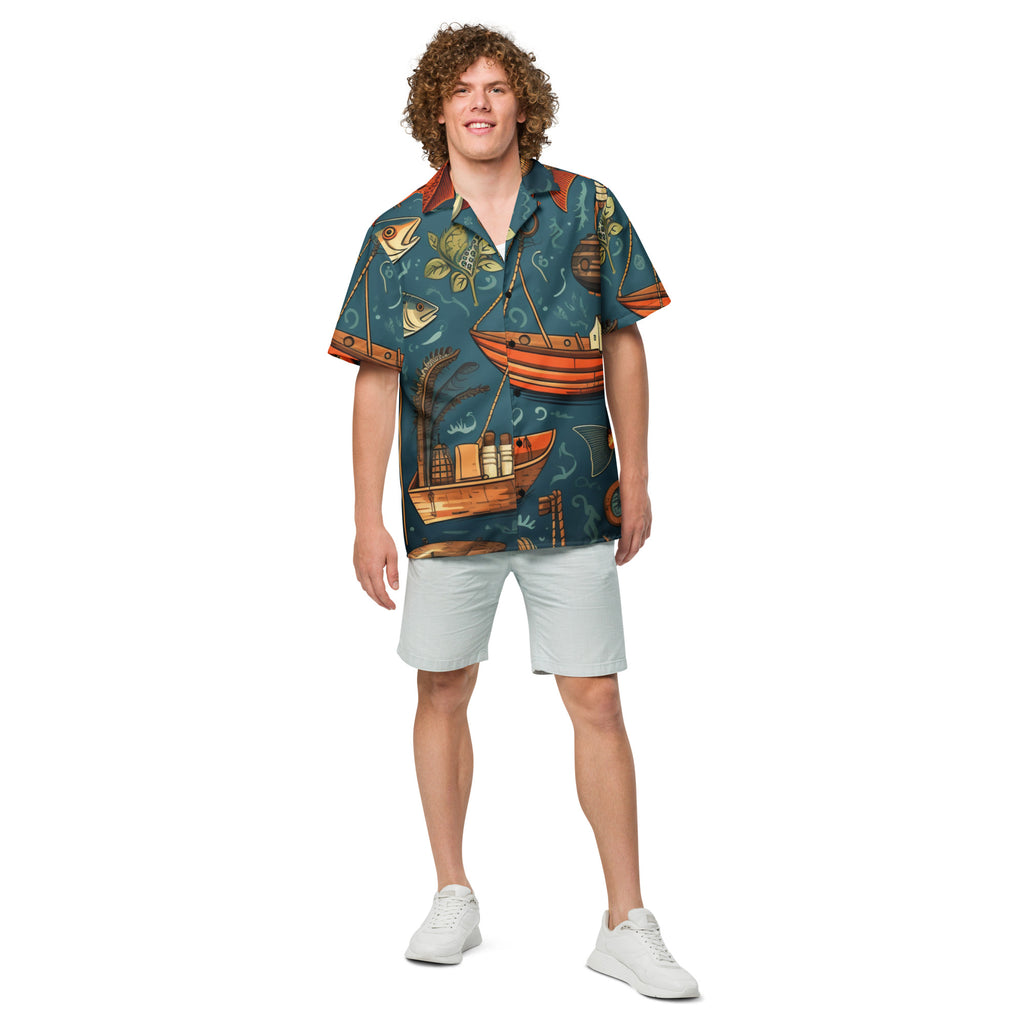 Gone Fishing Button - Up Shirt | Fishing Dad Shirt - Caster Coast