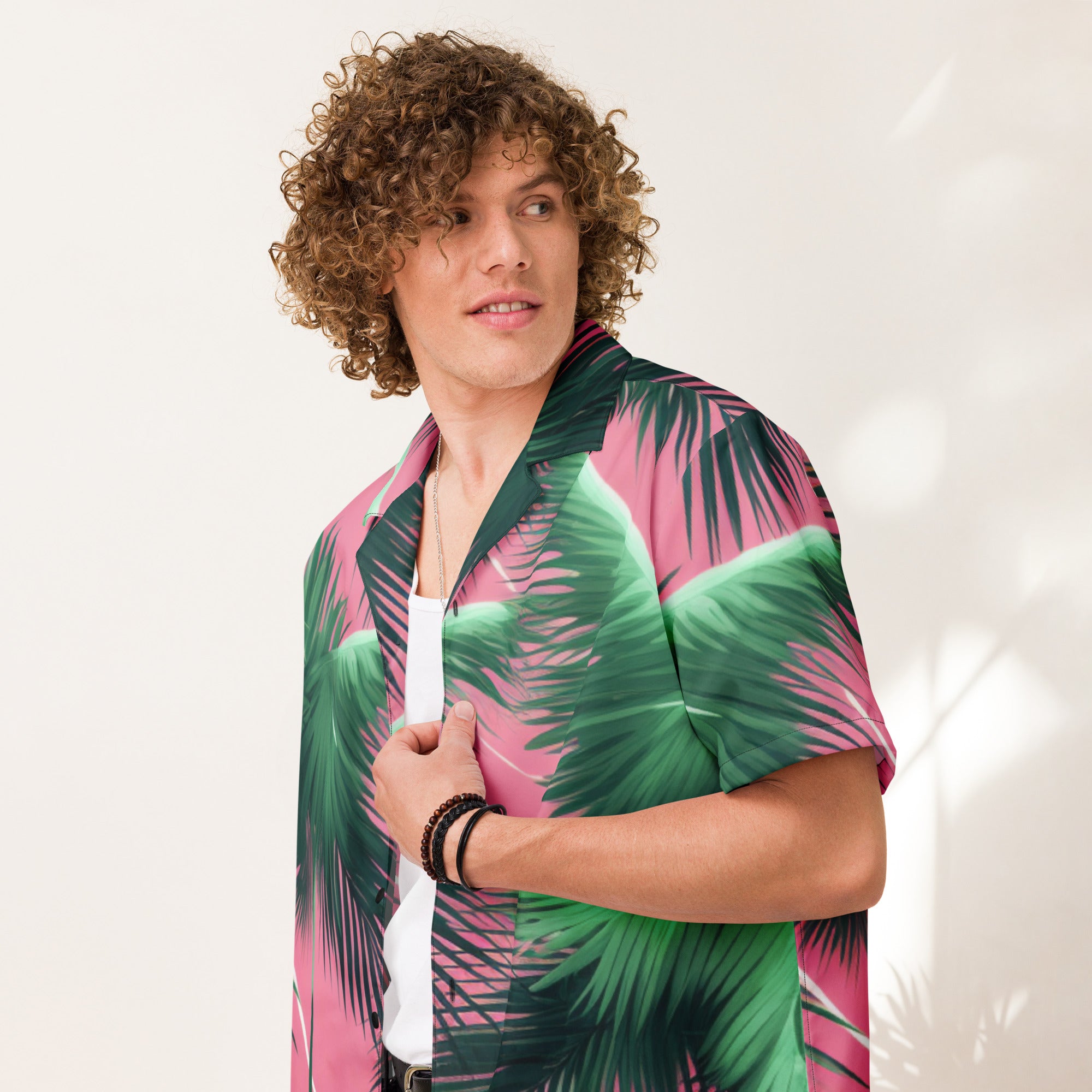 Pink Tropics Button - Up Shirt | Tropical Summer Shirt - Caster Coast