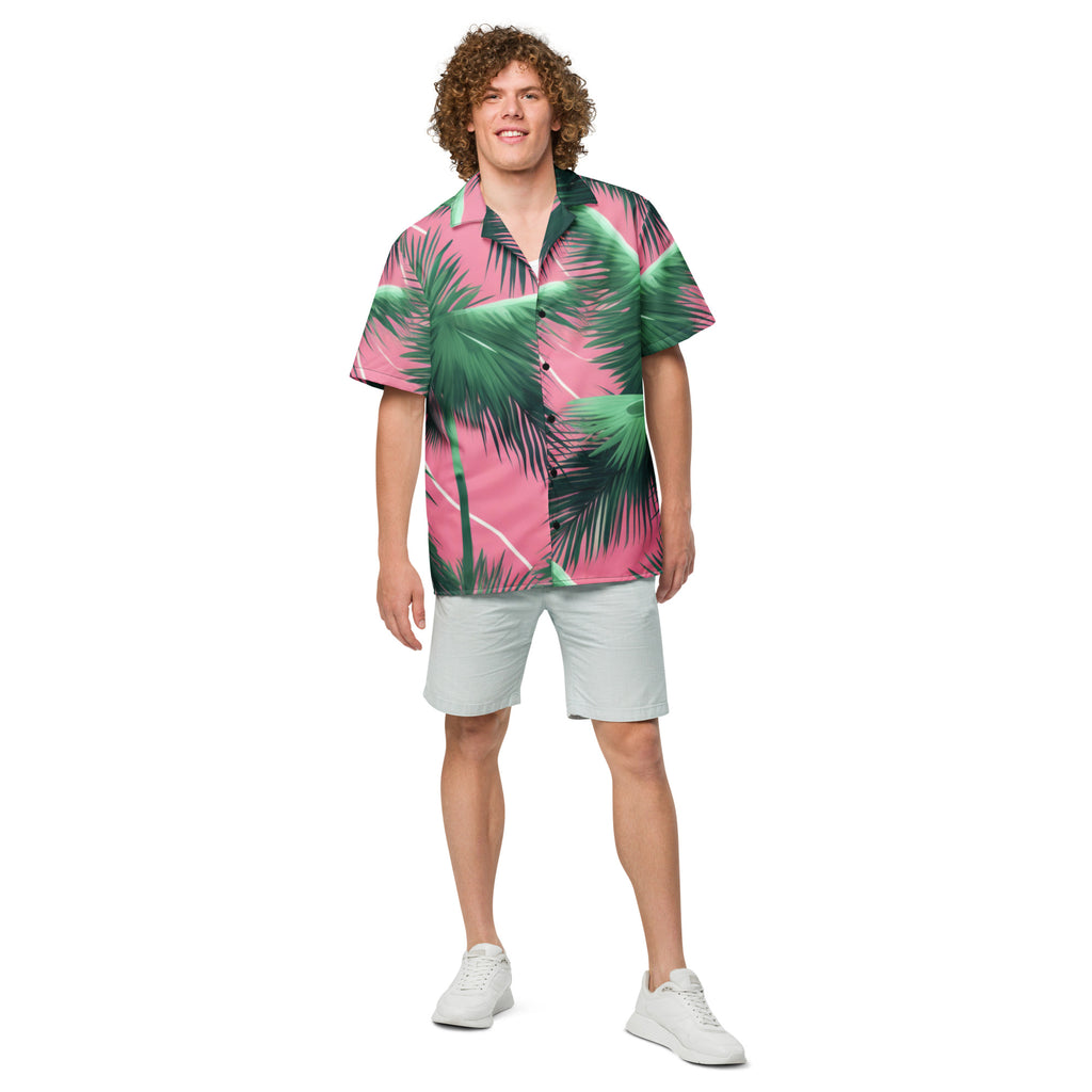 Pink Tropics Button - Up Shirt | Tropical Summer Shirt - Caster Coast