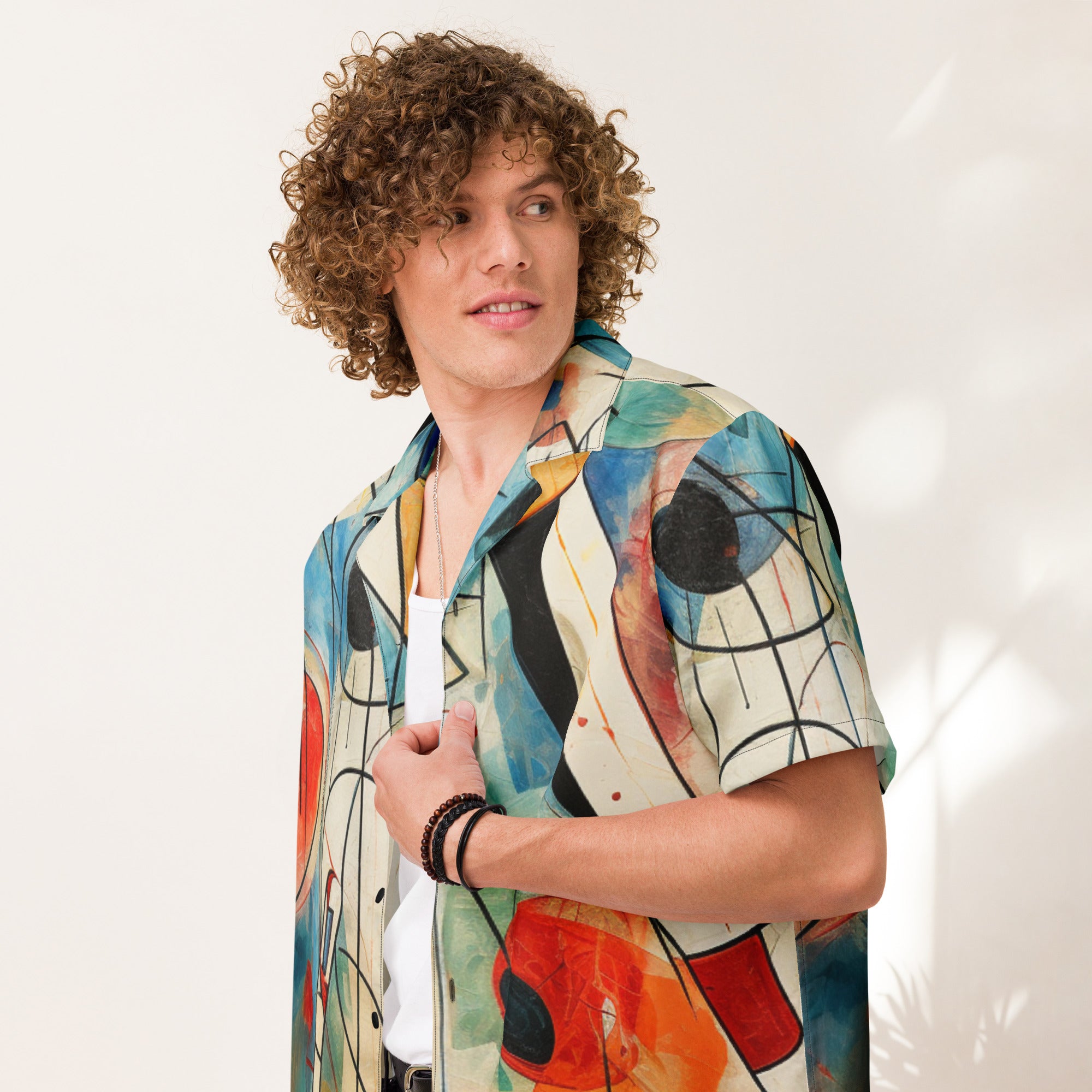 Play Ball Button-Up Shirt | AI Art Baseball Shirt