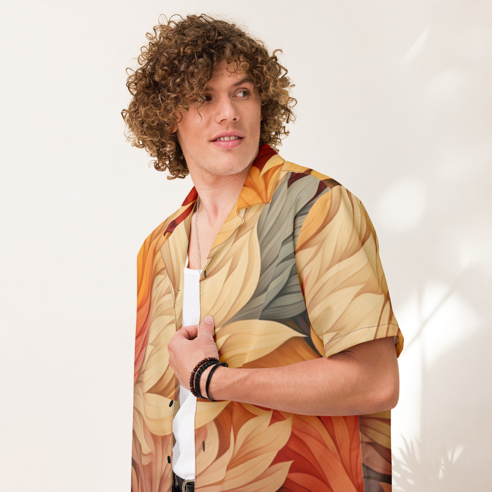 Amazing Fall Button - Up Shirt | Autumn Foliage Shirt - Caster Coast