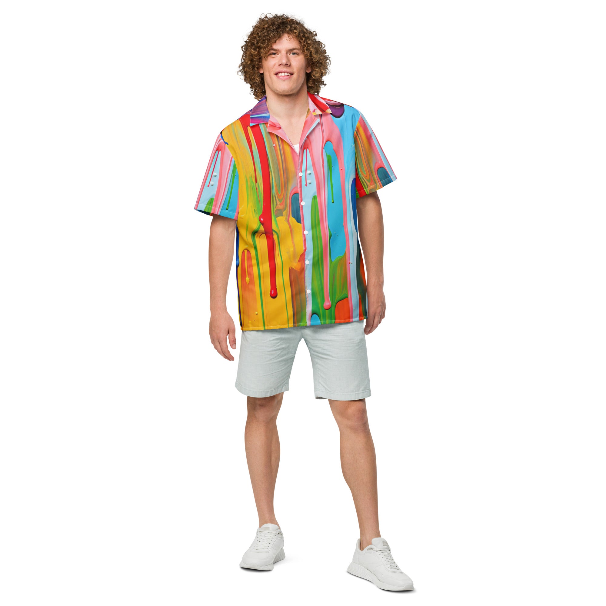 Dripping Paint Unisex button shirt - Caster Coast