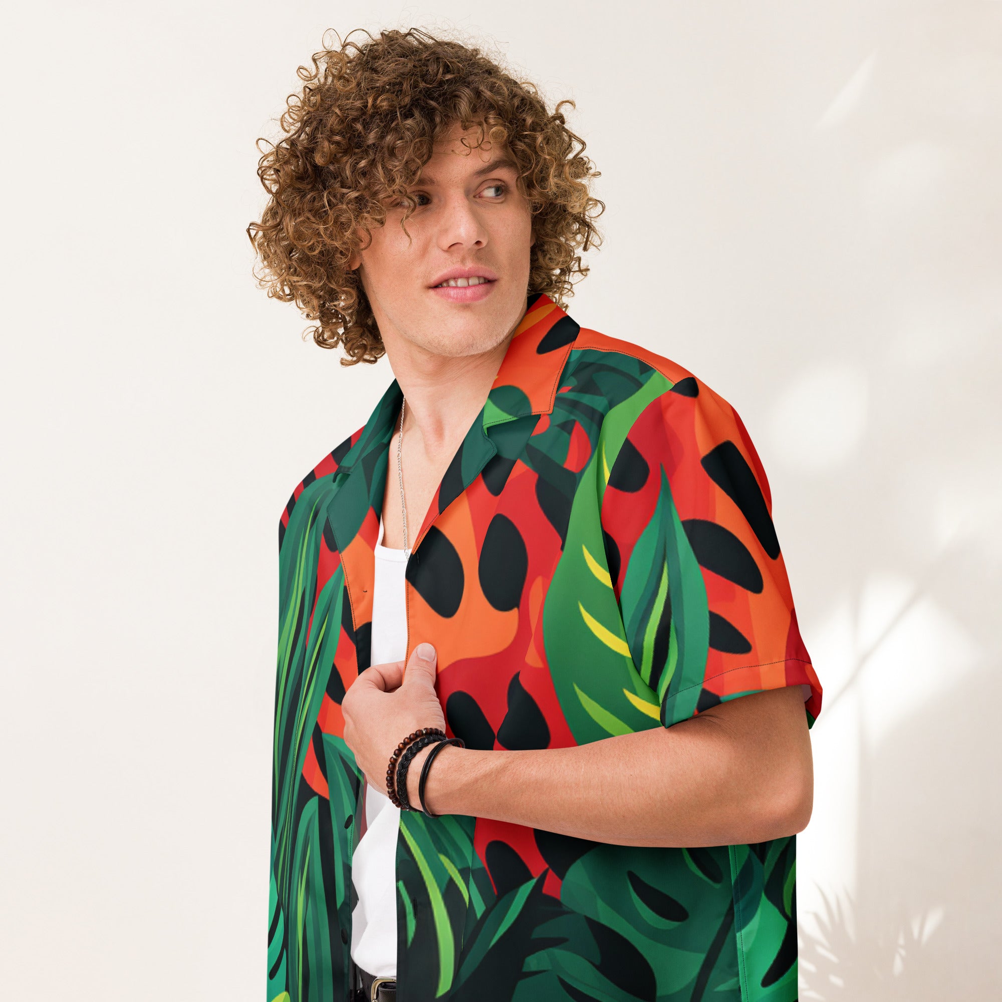 Jungle Fun Button - Up Shirt | Tropical Adventure Shirt - Caster Coast