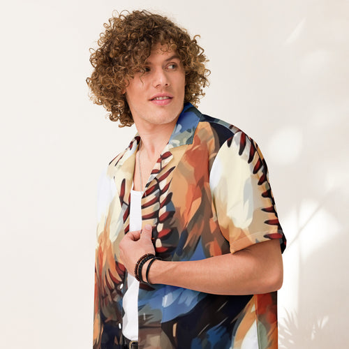 Be the Baseball Button - Up Shirt | Sports Geek Dad Shirt - Caster Coast