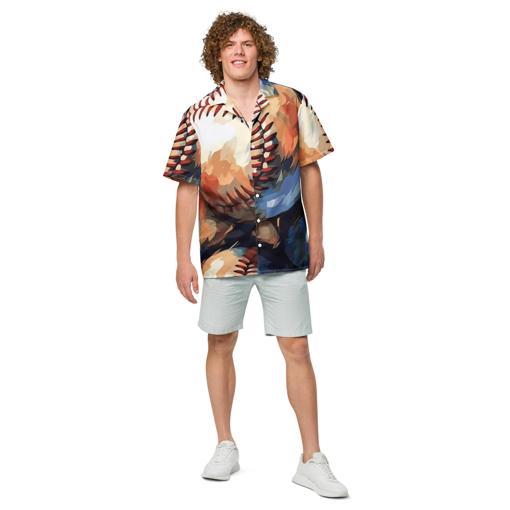 Be the Baseball Button - Up Shirt | Sports Geek Dad Shirt - Caster Coast