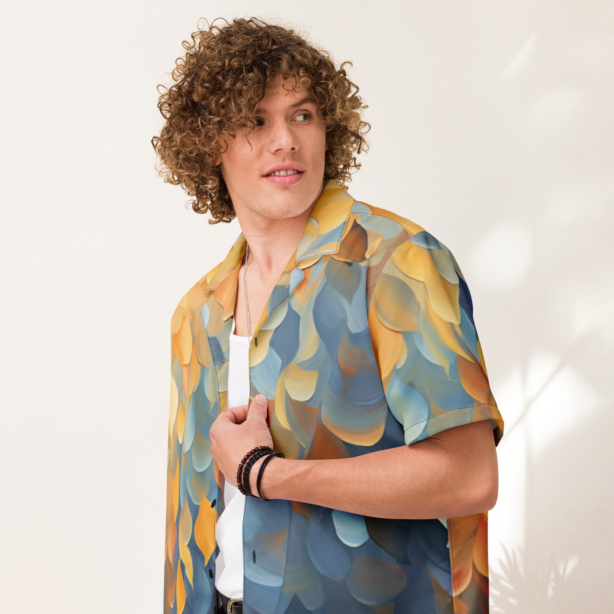 Leaving Fall Button - Up Shirt | Autumn Nature Shirt - Caster Coast