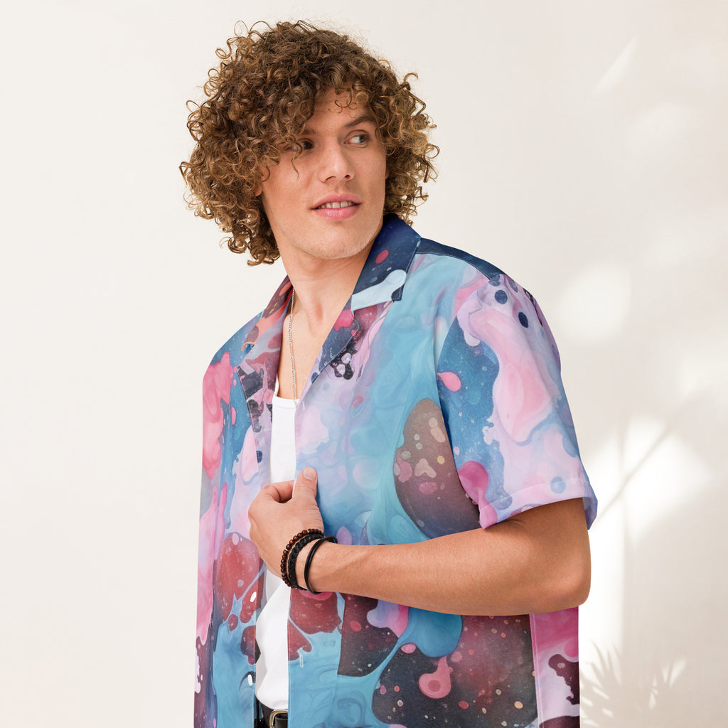 New Drip Button - Up Shirt | Abstract Art Shirt - Caster Coast