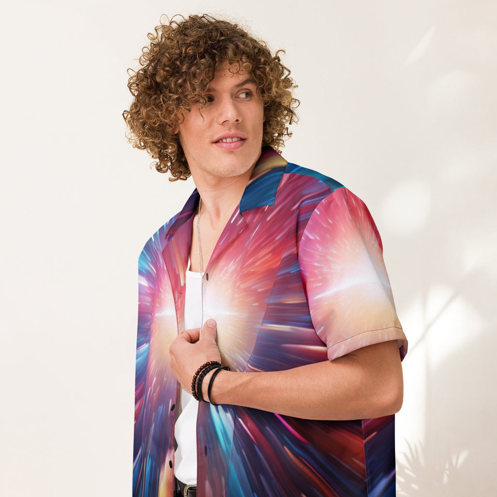 Across the Galaxy Button - Up Shirt | Space Sci - Fi Shirt - Caster Coast
