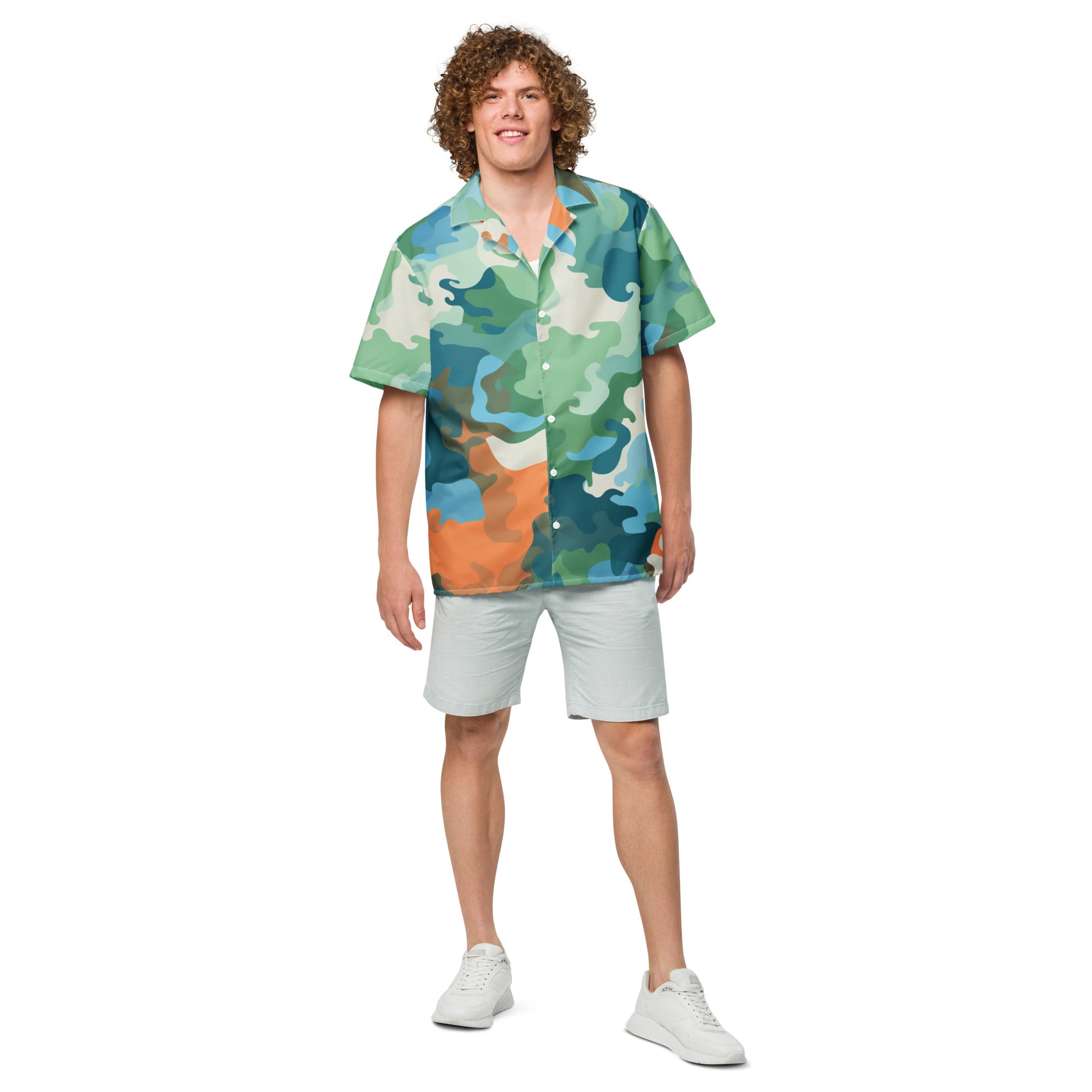 Subtle Gaming Camo Button - Down Shirt | Geek Dad Fashion - Caster Coast