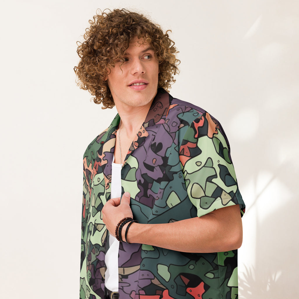 Dragon Camo Button - Up Shirt | Fantasy Camo Shirt - Caster Coast