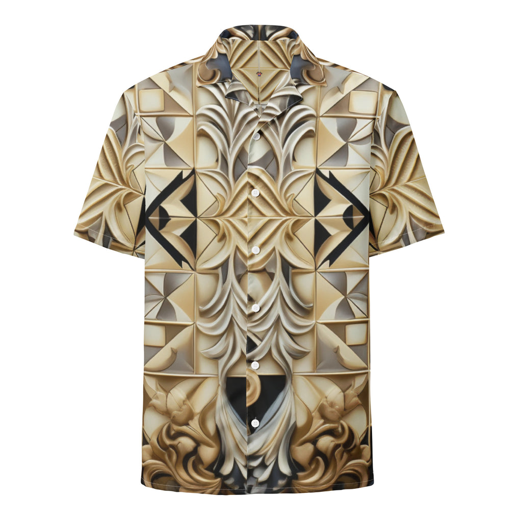 Ornate Chessboard Button - Up Shirt | Chess Pattern Shirt - Caster Coast