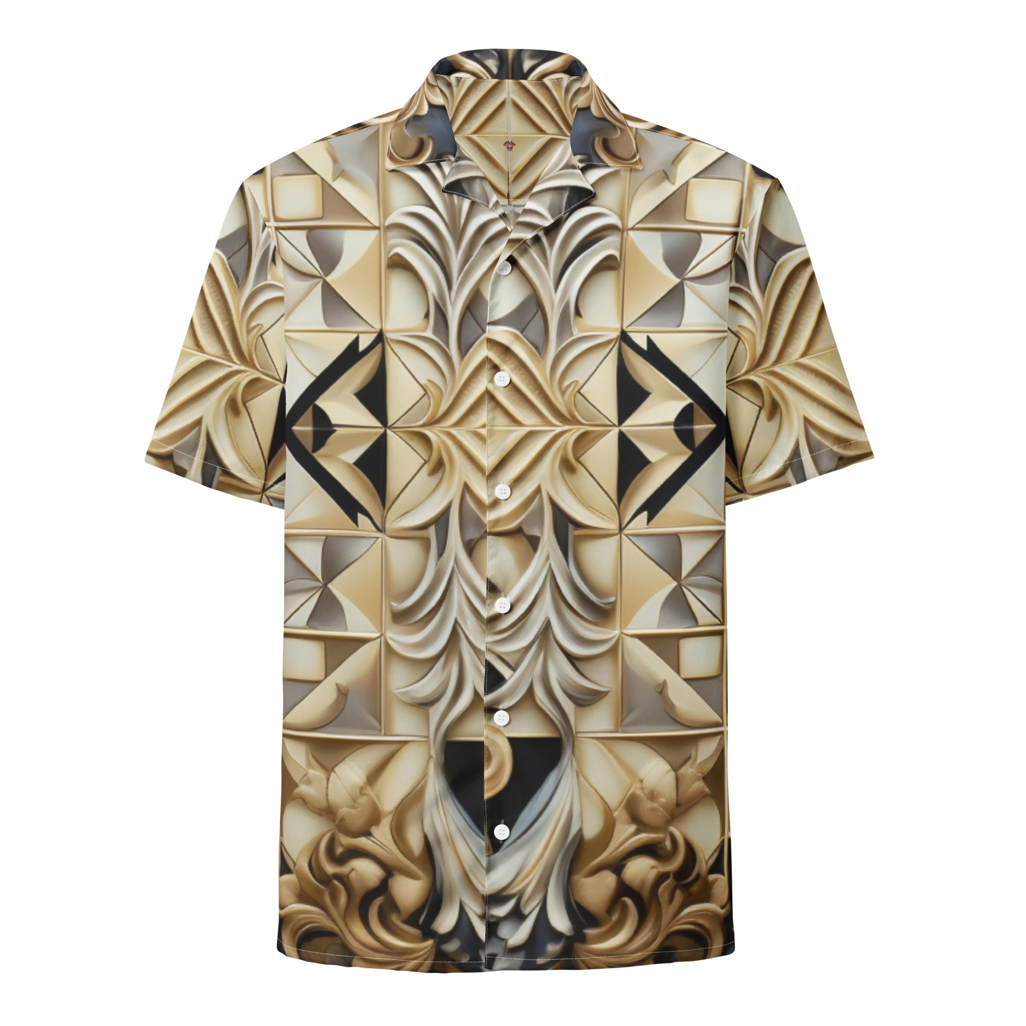 Ornate Chessboard Button - Up Shirt | Chess Pattern Shirt - Caster Coast