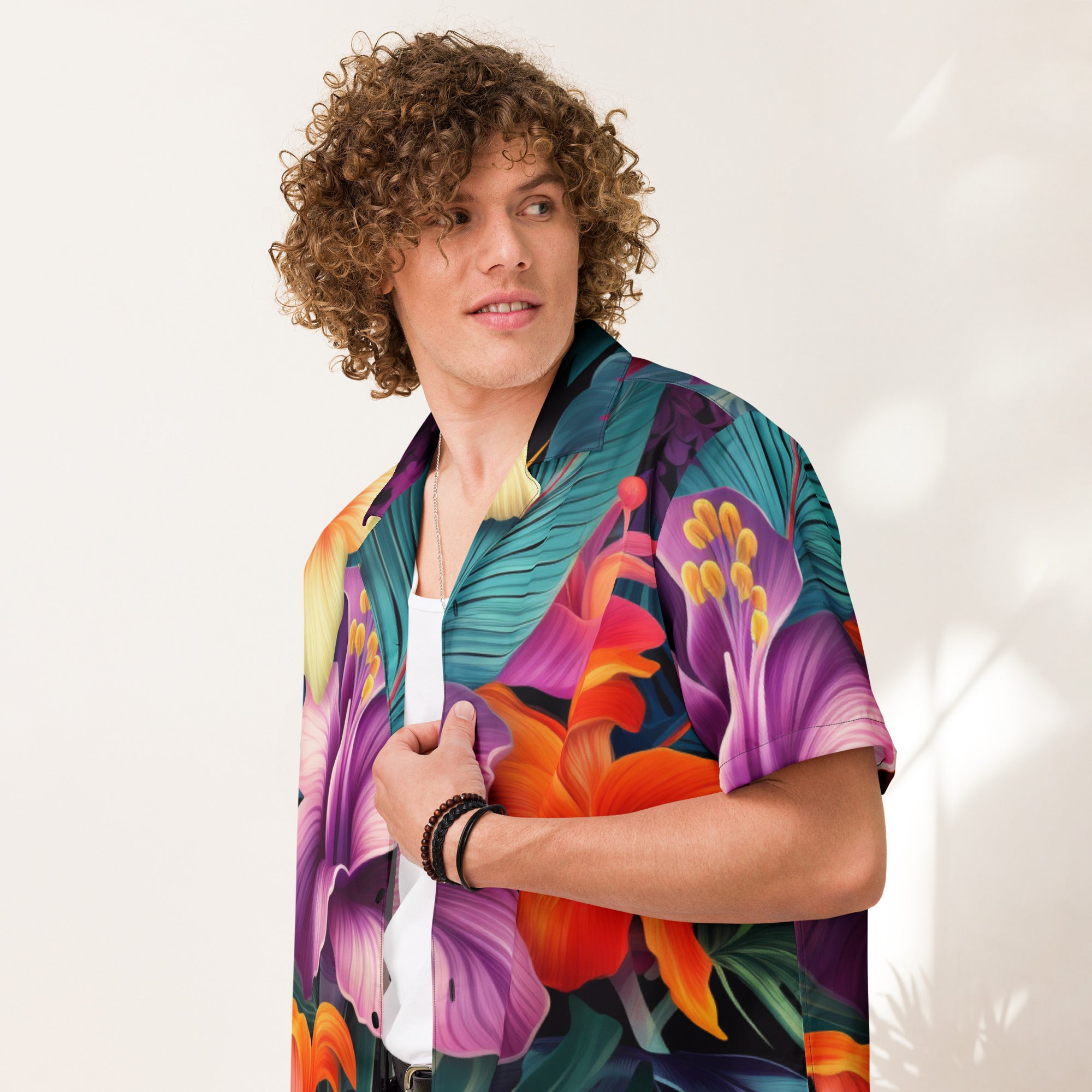 Hawaii Time Button - Up Shirt | Tropical Aloha Shirt - Caster Coast