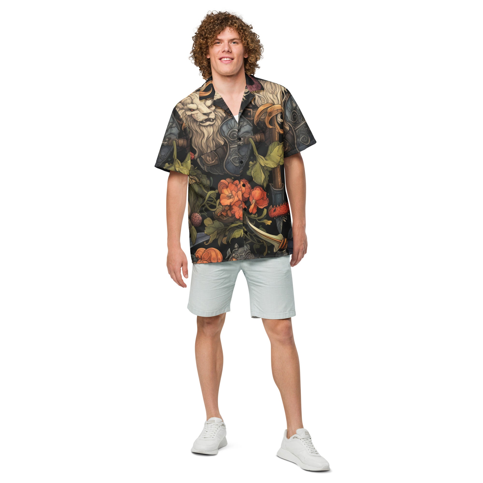 Dungeon Master Button - Up Shirt | D&D Shirt for Geek Dads - Caster Coast