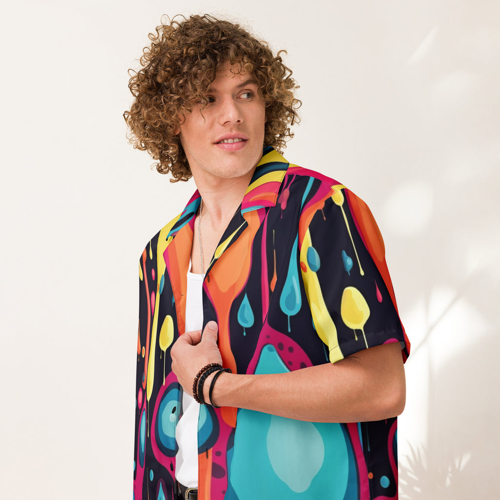 Splatterpaint Fun Button - Up | Colorful Art Shirt | Caster Coast - Caster Coast