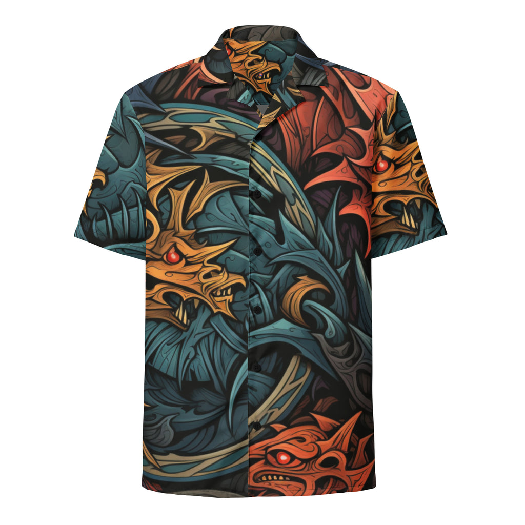 The Dragon Lord Button - Up Shirt | Fantasy Dragon Shirt - Caster Coast
