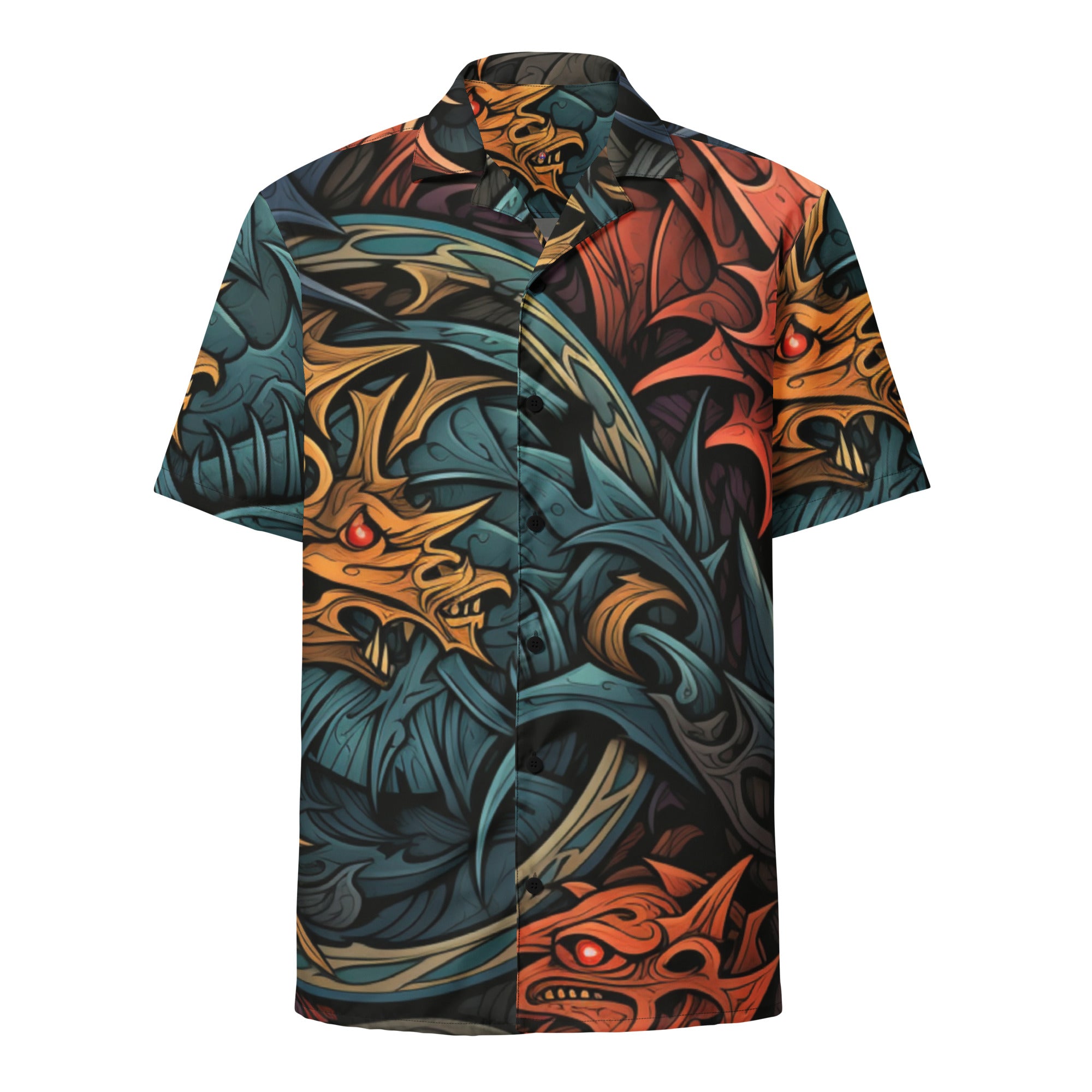The Dragon Lord Button - Up Shirt | Fantasy Dragon Shirt - Caster Coast