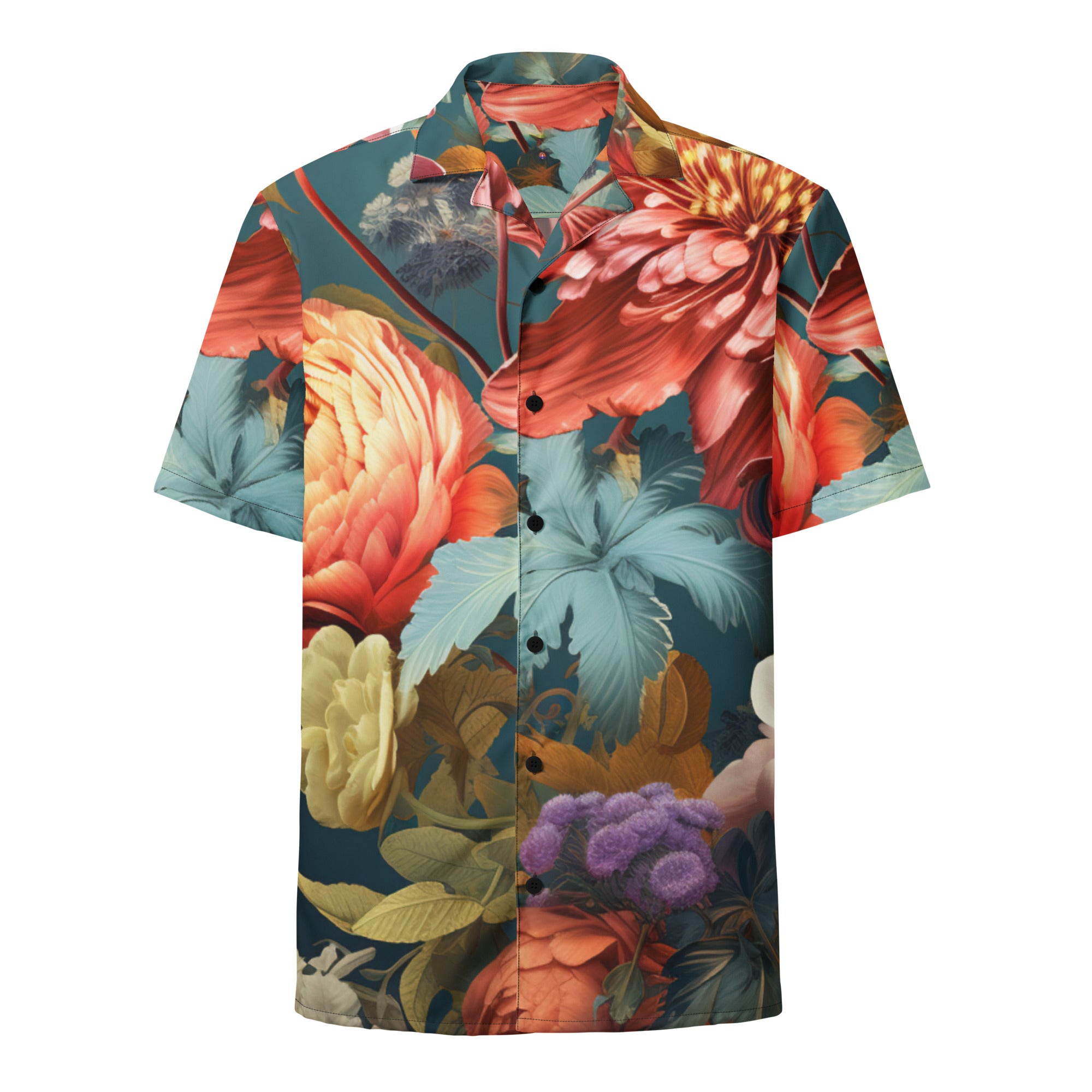 NPC Vacation Shirt | Funny Gamer Dad Floral Button - Up - Caster Coast