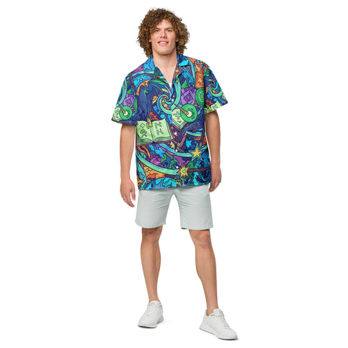 Arcane Academy Button - Down Shirt for D&D Mages | Geek Dad Fashion - Caster Coast