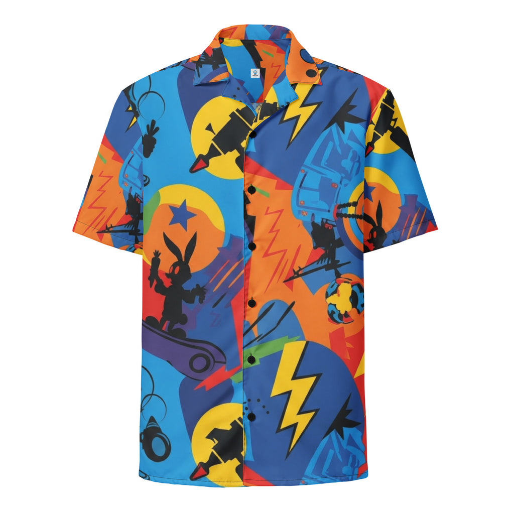 Cartoon Friends Retro Button - Up: A Nostalgic 80s & 90s Cartoon Inspired Shirt for Men - Caster Coast