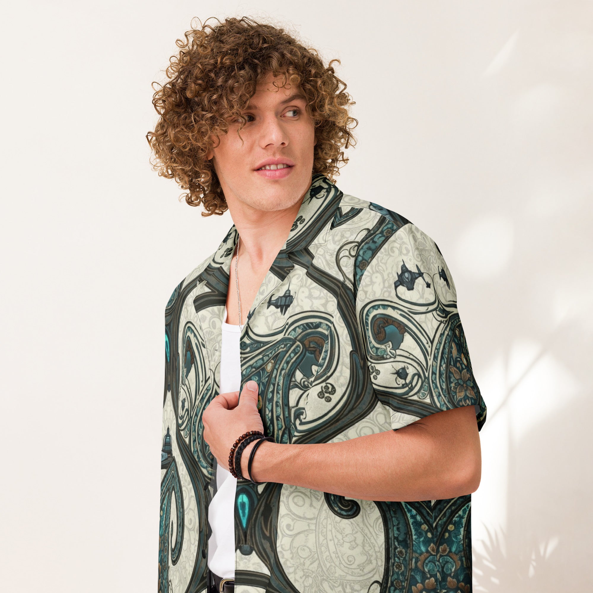 Stealth Starship Button - Up | Subtle Star Wars Shirt for Men - Caster Coast