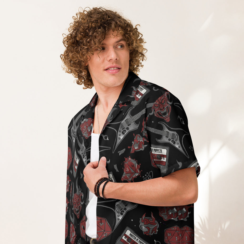 Hellfire Club Button - Up Shirt | Stranger Things Inspired D&D Club Gear - Caster Coast