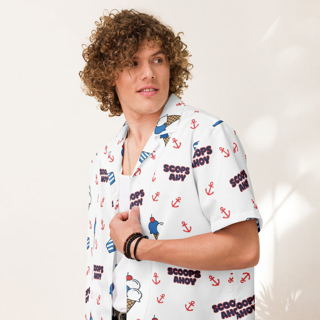 Scoops Ahoy Uniform Button - Up | Stranger Things Inspired Hawkins Shirt - Caster Coast