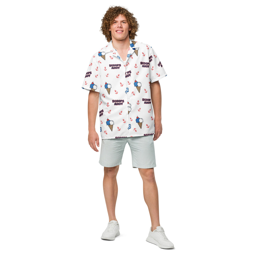 Scoops Ahoy Uniform Button - Up | Stranger Things Inspired Hawkins Shirt - Caster Coast