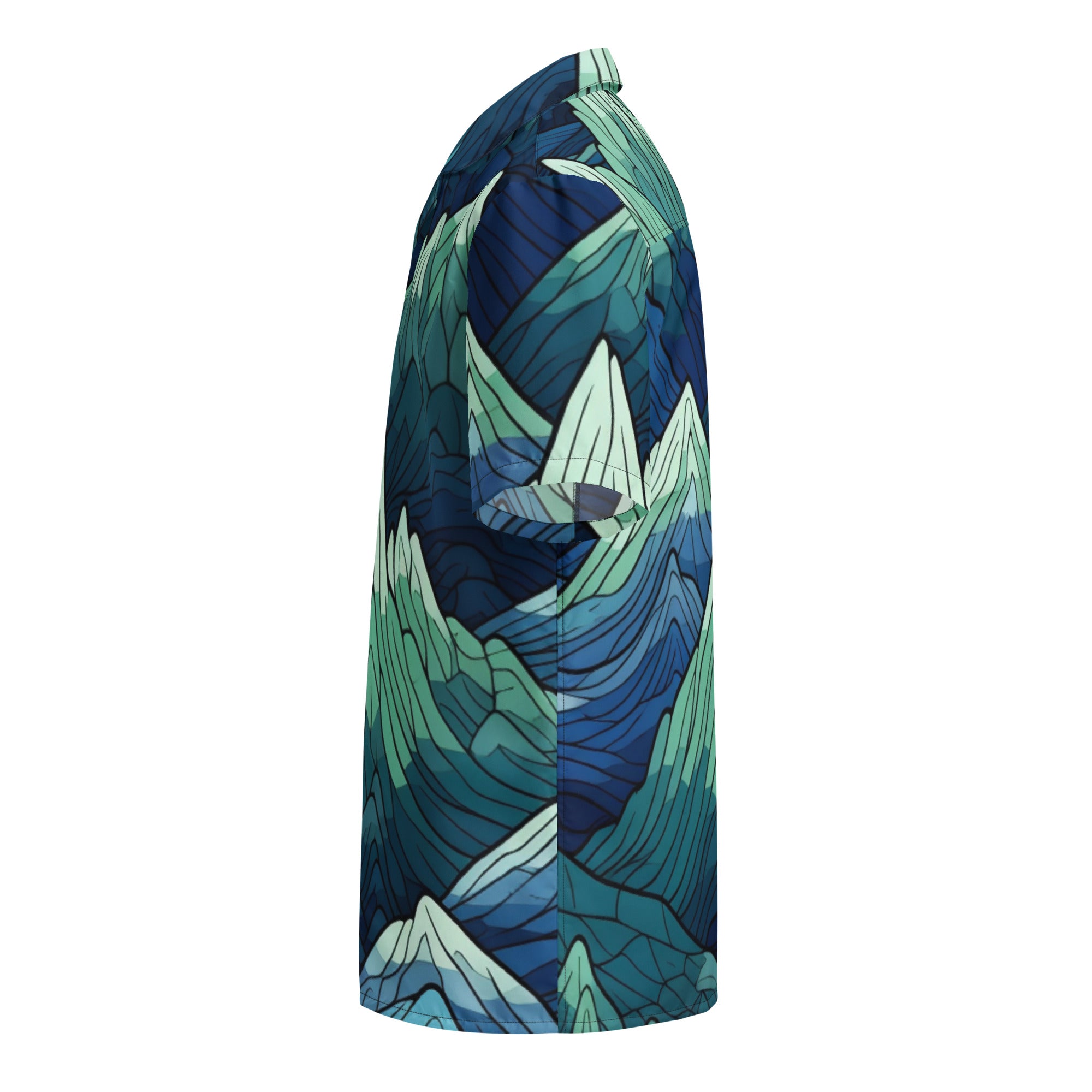 Fantasy Mountains Button - Up Shirt | Epic Landscape Shirt - Caster Coast