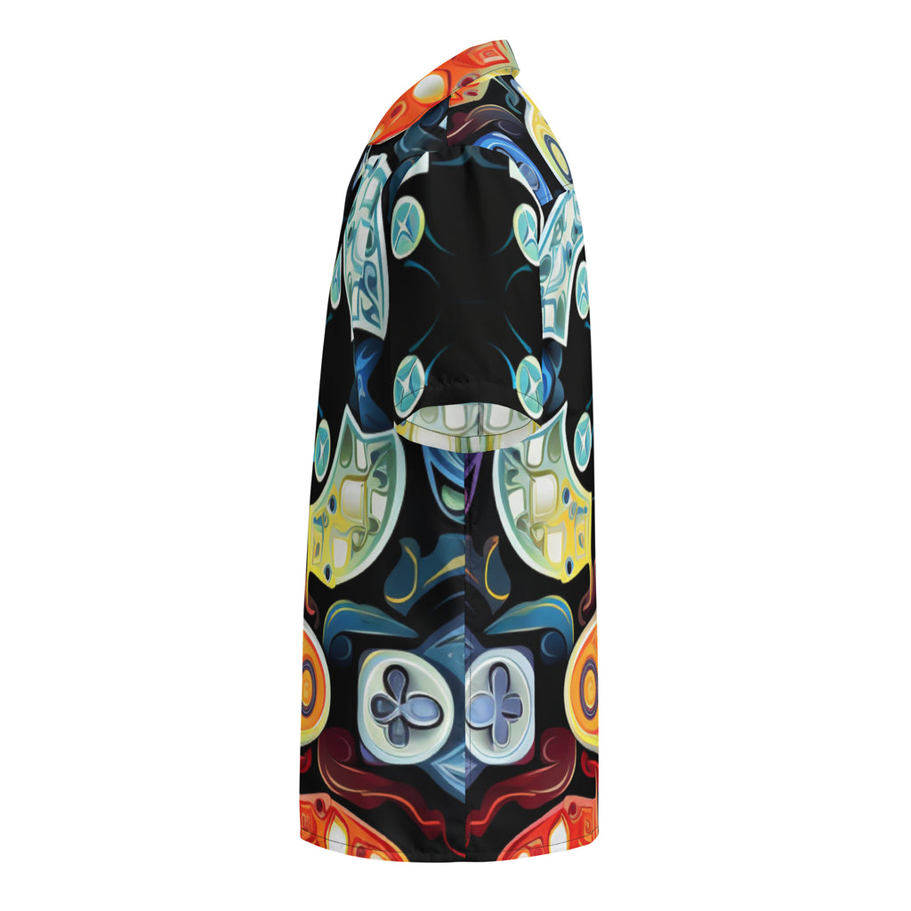 Abstract Gamer Button - Up Shirt | Gaming Art Shirt - Caster Coast