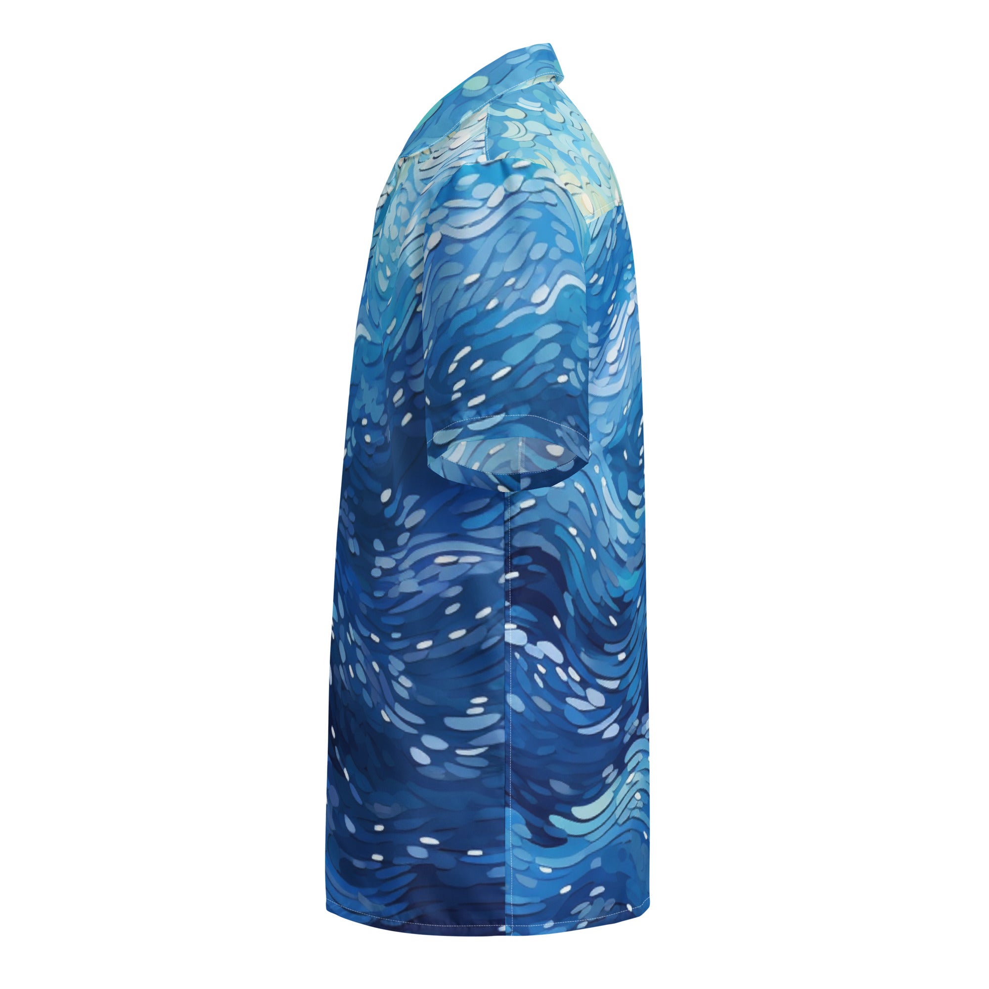 Cool Wave Button - Up Shirt | Ocean Wave Shirt - Caster Coast