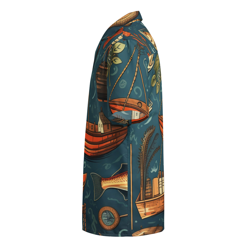 Gone Fishing Button - Up Shirt | Fishing Dad Shirt - Caster Coast