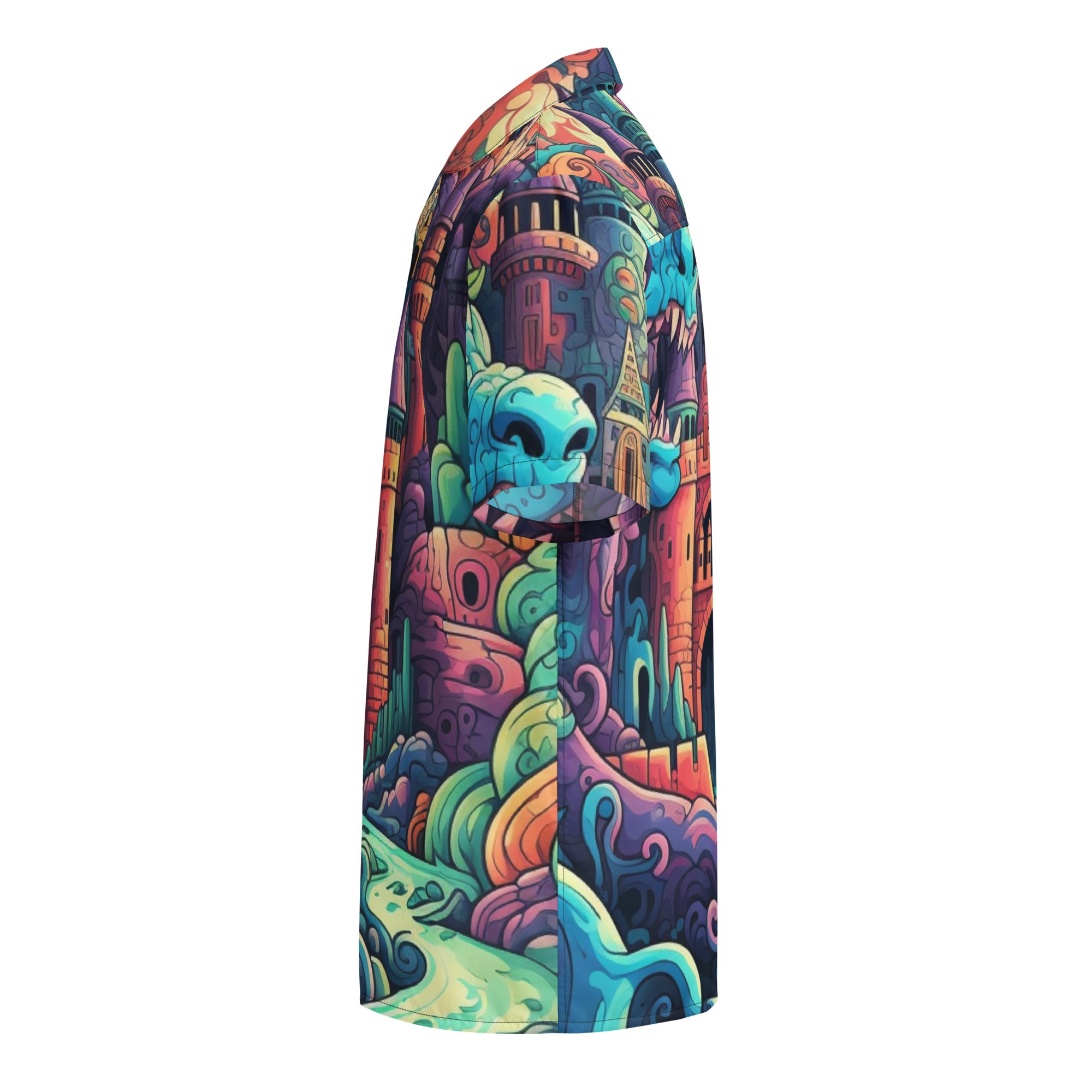 Dragon Attack Button - Up | Fantasy Dragon Shirt | Caster Coast - Caster Coast